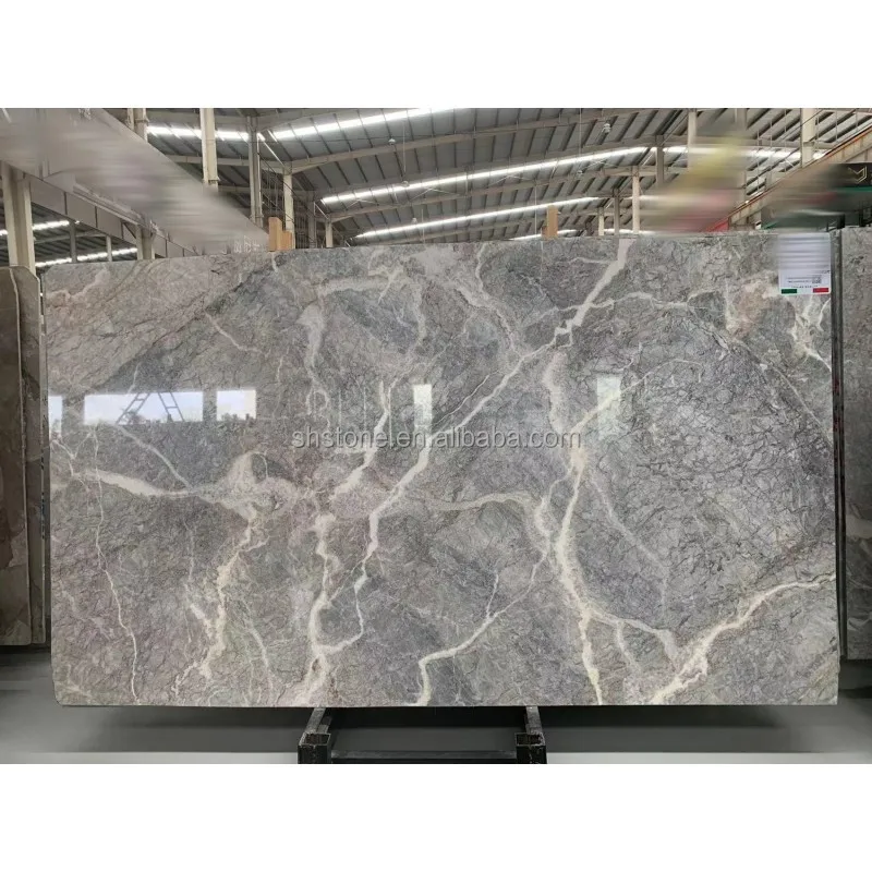 SHIHUI Marble Wall Board Polished Big Tiles Floors Luxury Fior Di Pesco Grey Marble Tiles for Kitchen Table Top Countertop Table