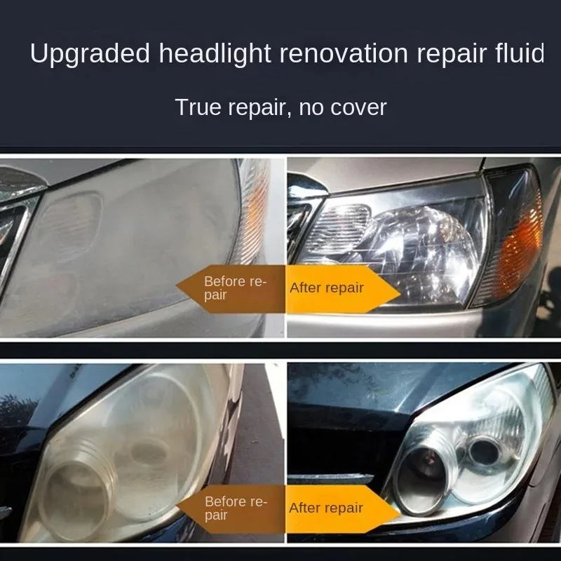Car Headlight Restoration Polishing Kits Headlamp Scratch Remover Repair Cleaning Paste Remove Oxidation Headlight Polish Liquid