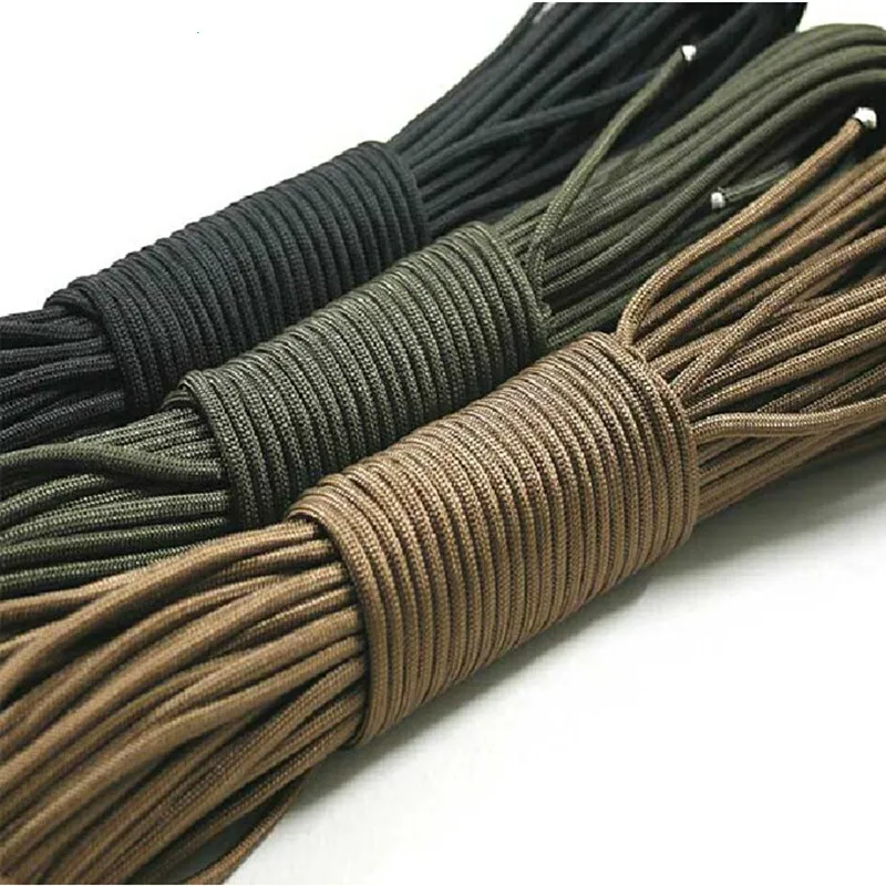 100ft Polyster Type III 4mm Paracord Rope 7 Strand Nylon Military Parachute Cord 550 Paracord rope
