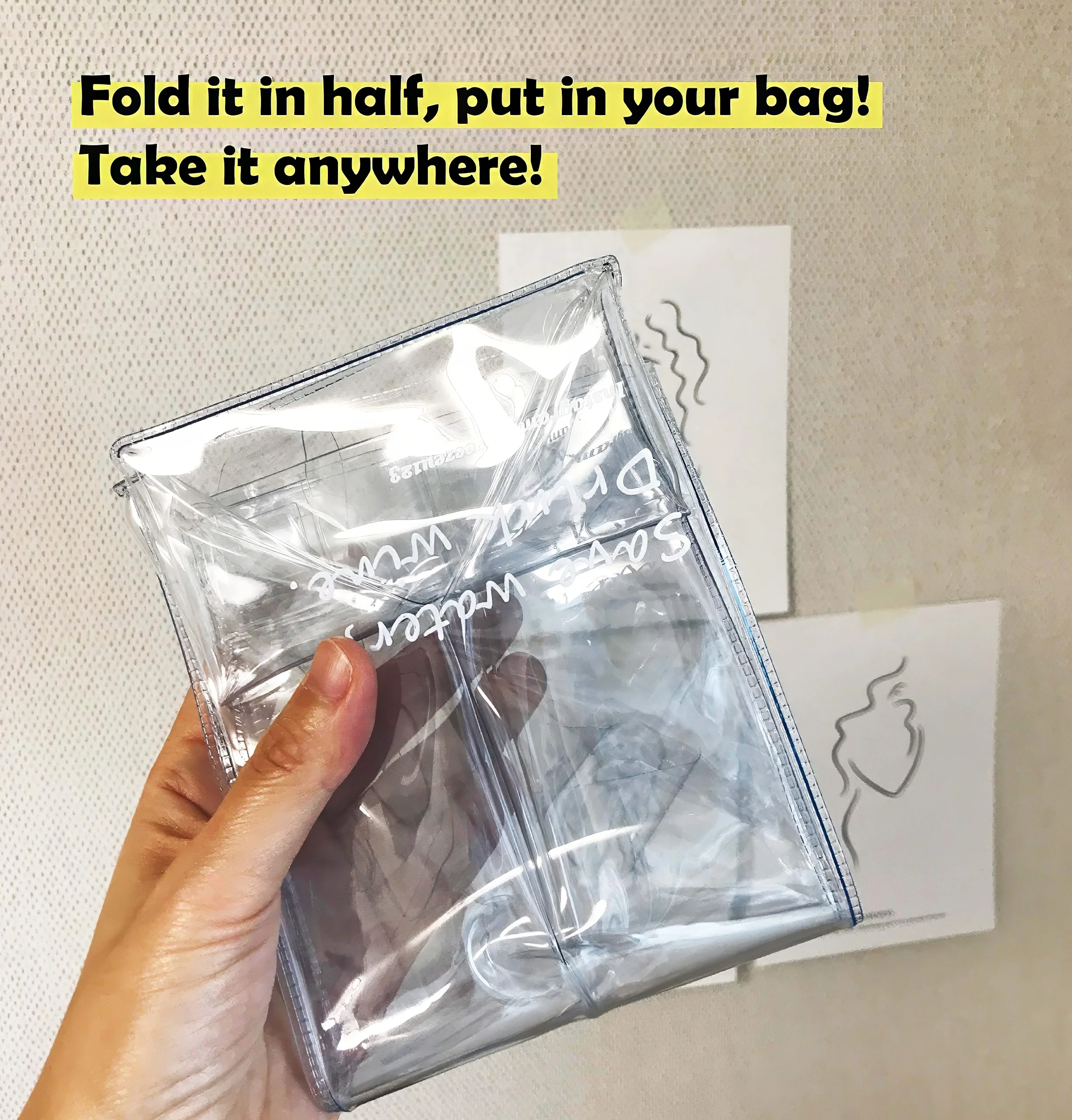 Portable Outdoor Champagne Collapsible bucket Clear plastic PVC Wine beer bottle Cooler ice Wine Pouch bag for wine bottle