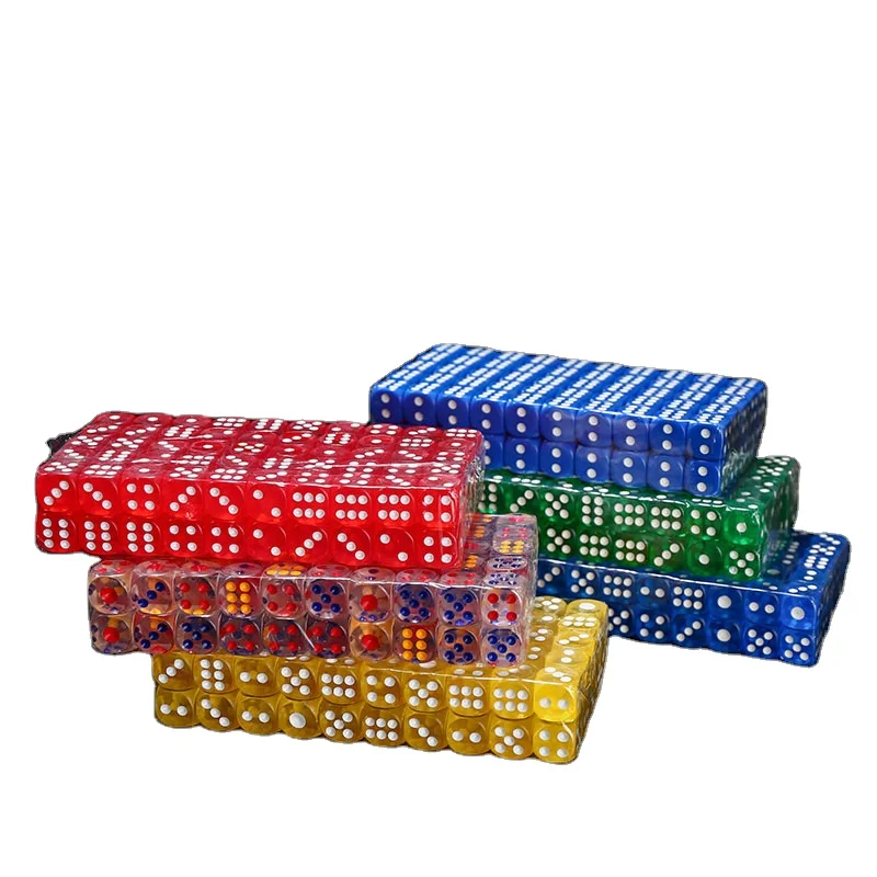 Guanque Colorful Acrylic 100pcs 12mm 16mm Ktv And Bar Custom Wholesale Dice Set