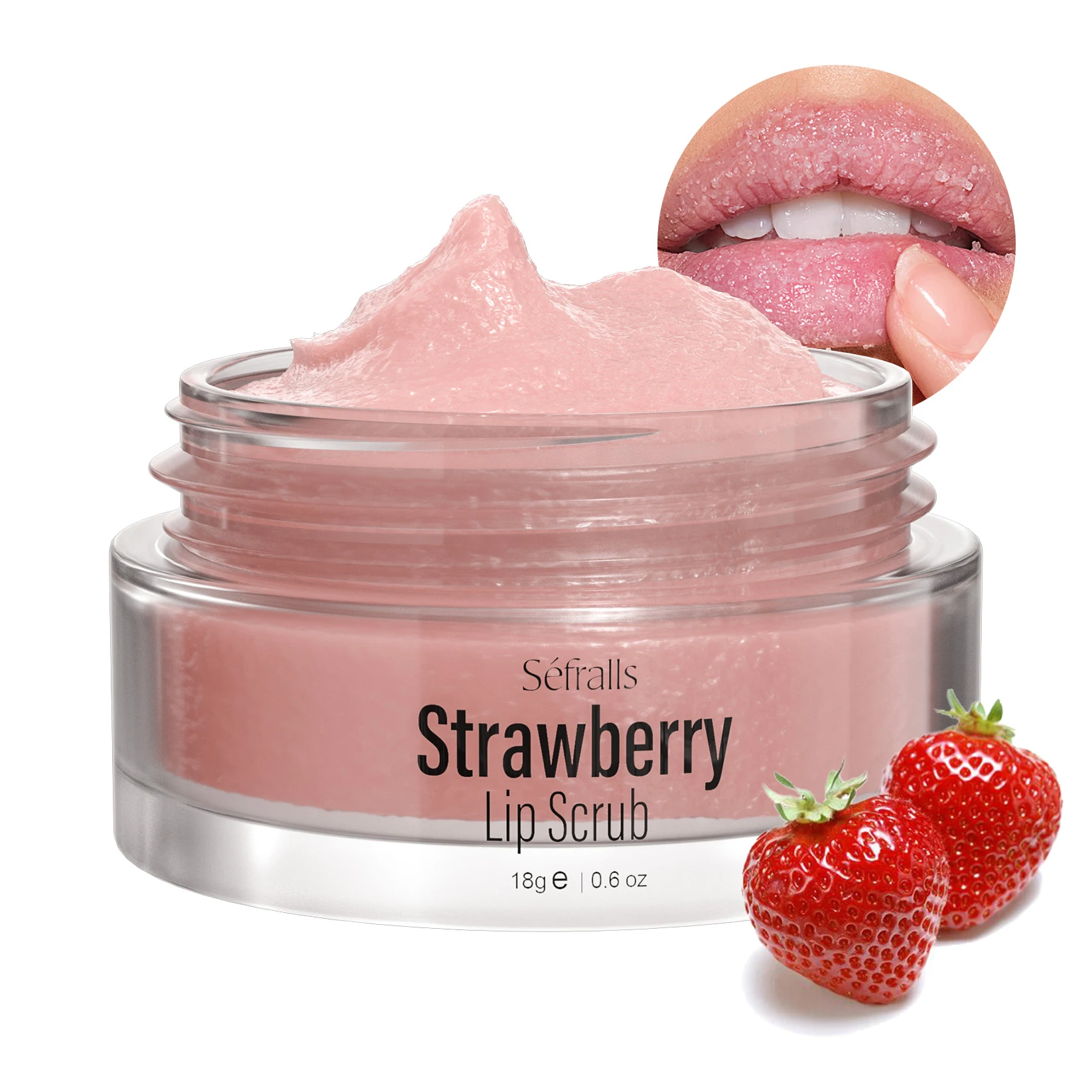 Strawberry Scrub Lip Balm Private Label Lip Scrub Korean Bal Fruit Lip Scrub Exfoliator
