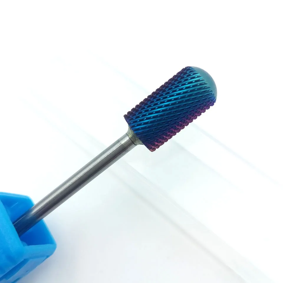 HYTOOS Blue Carbide Nail Drill Bit Black Rainbow Rotary Nail Bits Milling Cutter for Manicure Nails Accessories Remove Gel