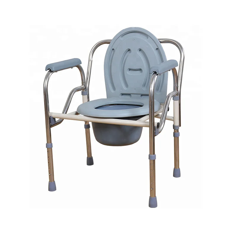  Регулируемый по высоте стул для унитаза складной из нержавеющей стали взрослых