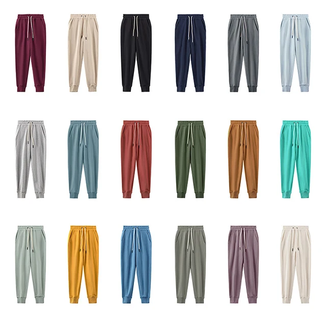 custom logo blank heavy cotton french terry sweatpants