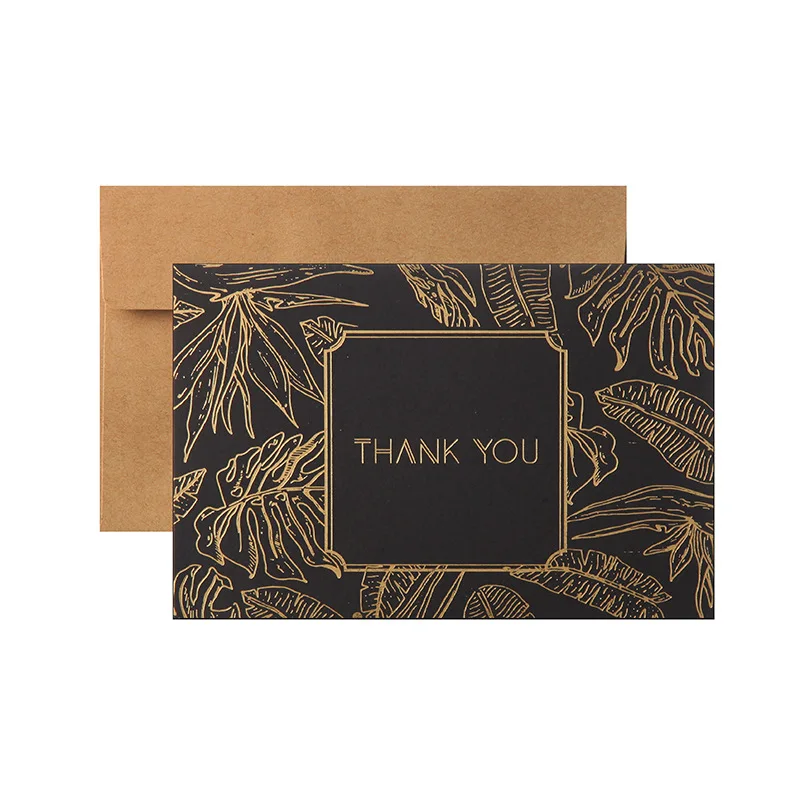 Wholesale Cheap Custom Printed Thanks giving Greeting Cards Creative Birthday Thank You Wishes Blank Postcards Mini Gift Cards