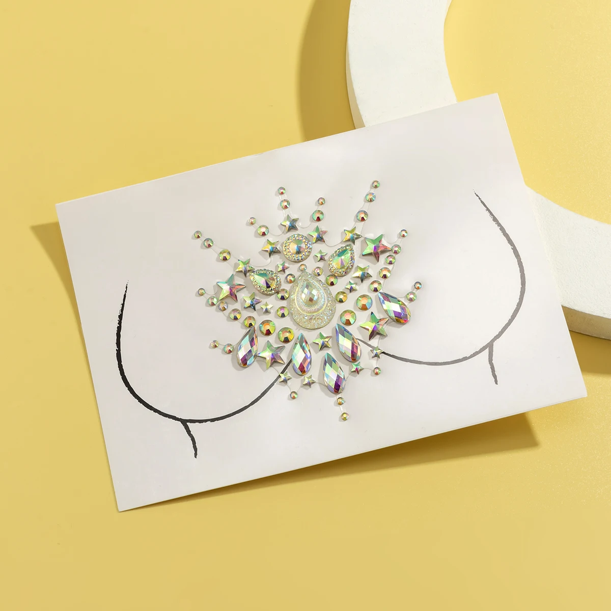 Temporary Rhinestone Glitter Tattoo Stickers Face Jewels Festival Party Makeup Body Jewels Flash Temporary Tattoos