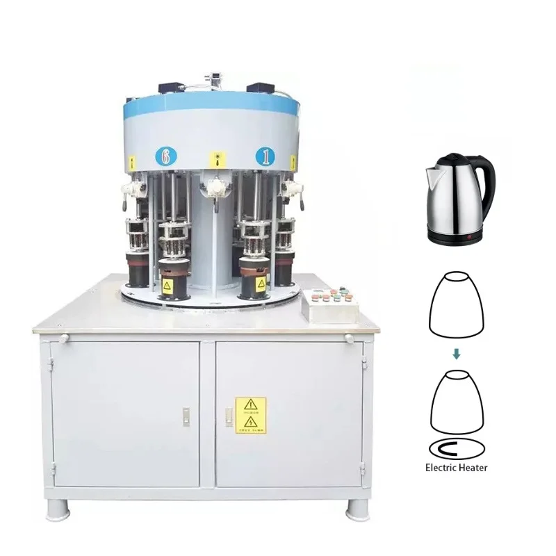brazing machine for stainless steel kettle 6 station kettle heating plate Induction brazing welding machine