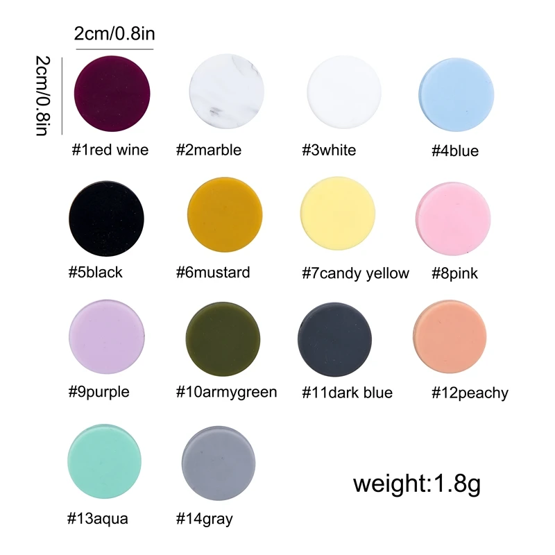 New Color 20mm Food Grade Silicone Flat Round Baby Beads for DIY Design Supplier