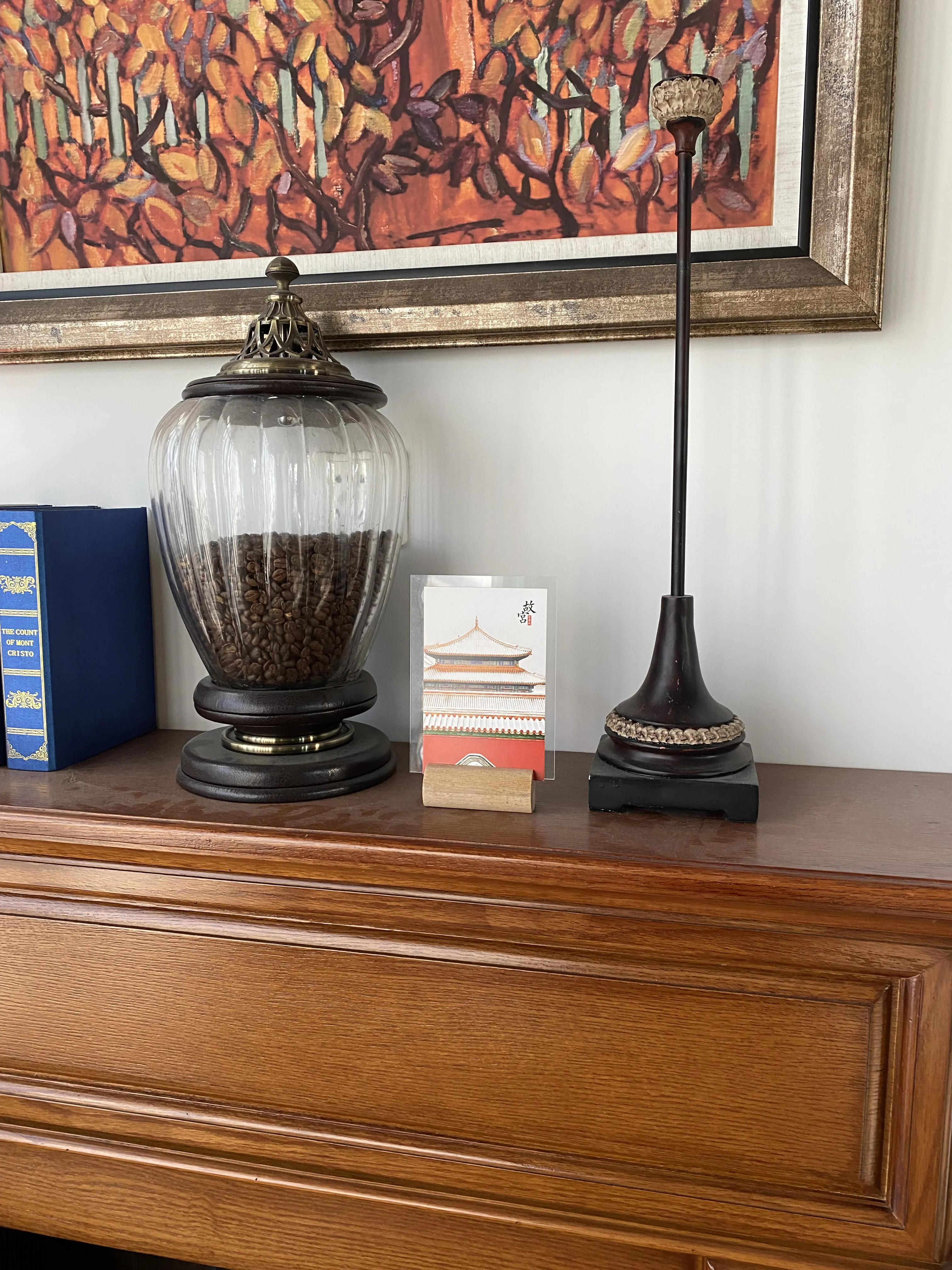 Handcrafted Round Shape Wood Business Card Displays and Holders