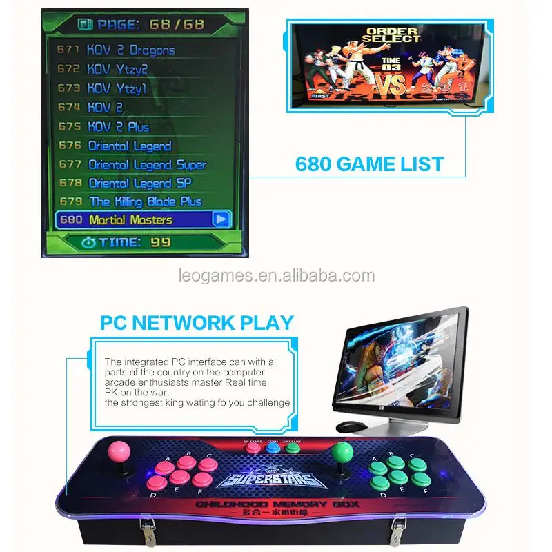 Pandorabox 4 Family Fighting Game Arcade Joystick Game Console Kits