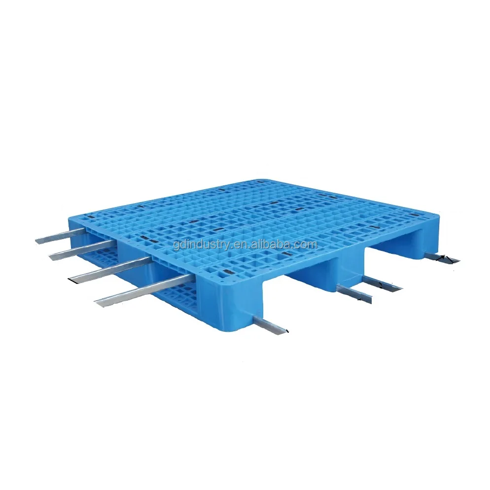 steel reinforced heavy duty polyethylene polypropylene plastic RACK PALLET with steel reinforcement injection mold molded pallet