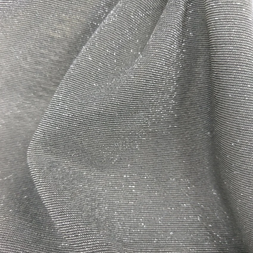 Lurex jersey yarn dye knit fabric shiny soft sheer for garment #SP-8545