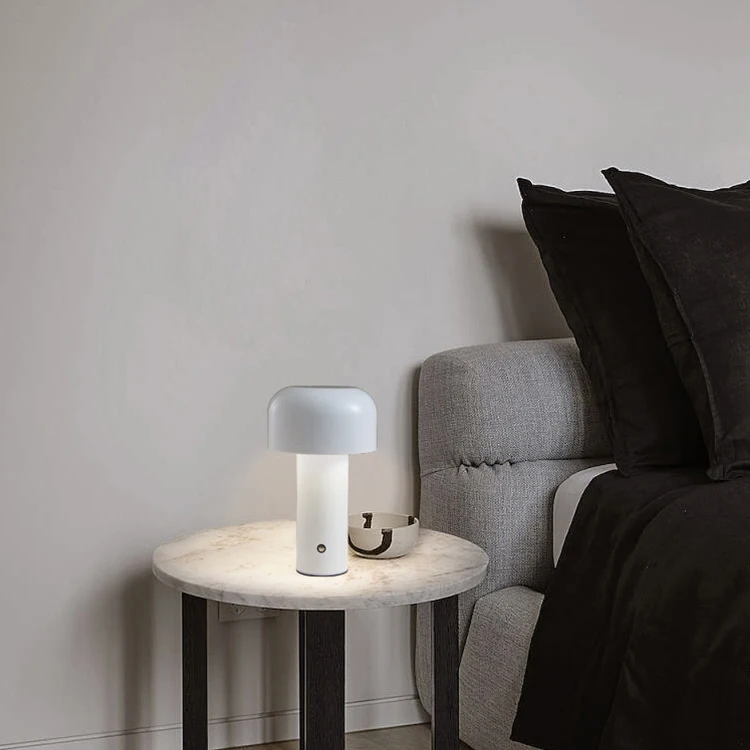Mushroom Creative Small Table Lamp Rechargeable Cordless Touch Dimming Mini Night Light Bar Restaurant Hotel Led Table Lamps