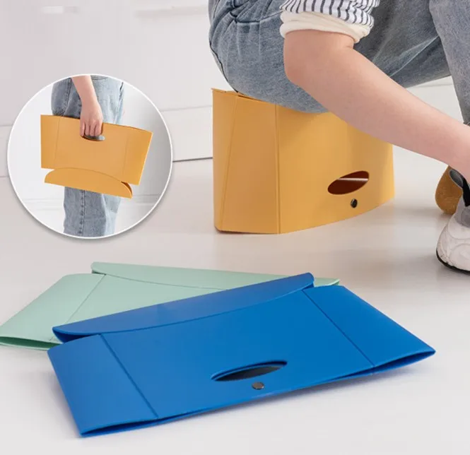 
Smart-Furn plastic folding stool portable small simple step chair for camp outdoor fishing collapsible light thin easy carry 