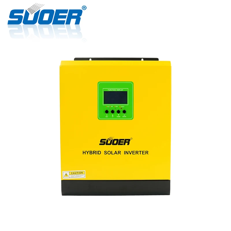 Suoer 3kva 3000w Pure Sine Wave Inverter Hybrid Solar Inverter price with PWM solar charger