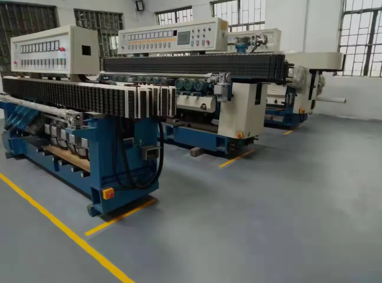 Shaft Straight Line Machine Chain Type Automatic Edge New Ce Certificate Glass Edging Machine