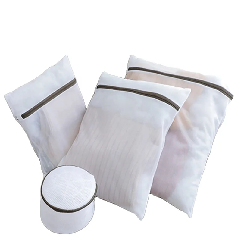 Instock laundry bag set High Quality RPET Polyester White Fine Mesh Washing Bag  & Bra bag
