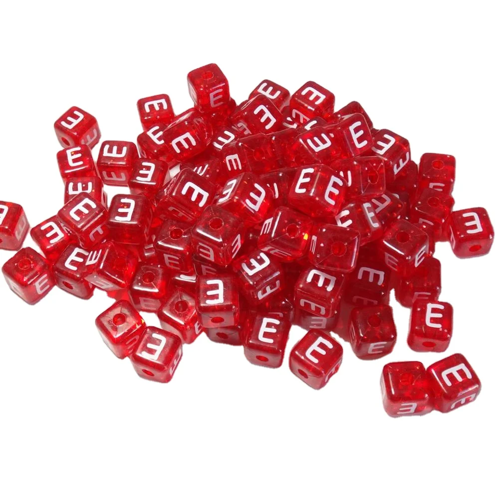 city names DIY plastic alphabet letters beads with vertical hole,12mm plastic alphabet cube beads,ABS plastic alphabet blocks