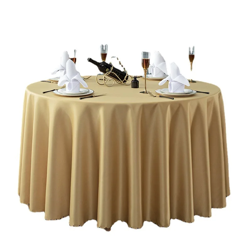 Лидер продаж, оптовая продажа, окрашенные белые круглые скатерти из пряжи, скатерти из полиэстера для отеля, ресторана, свадебного ужина, популярная скатерть