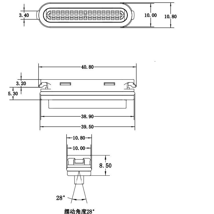 40 mm Faucet accessories angle adjust ABS water out kitchen faucet extender waterfall mouth outlet
