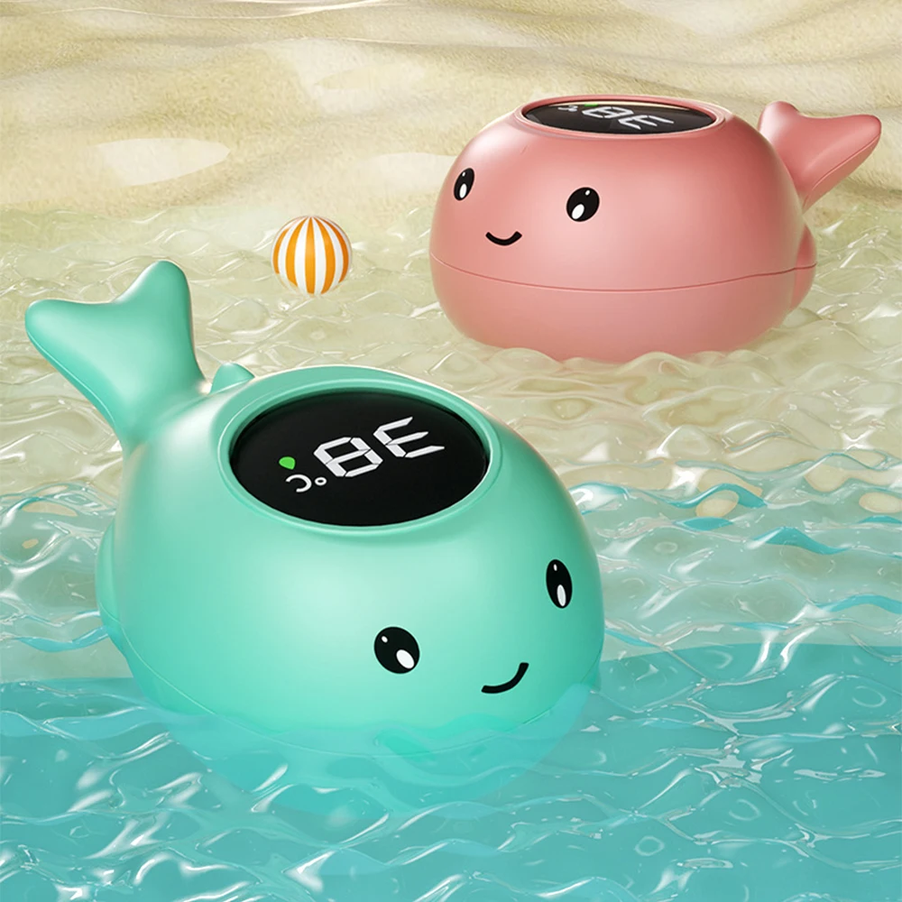 Hot Sell Cartoon Cute Kids LED Digital Temperature Thermometers Floating Toy Baby Room Bath Water Thermometer Toys For Children