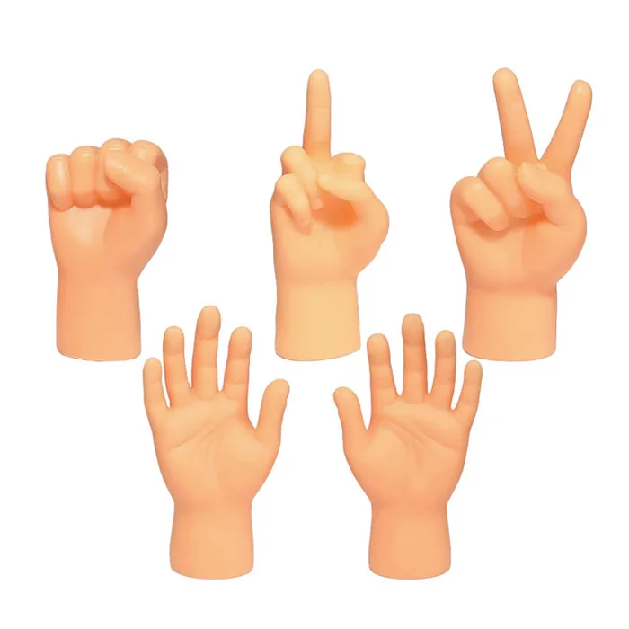 TIK Tok Rubber Mini Cute Massage Tool Left Right Cat Teasing Finger Hands Puppets Toy Tiny Hands