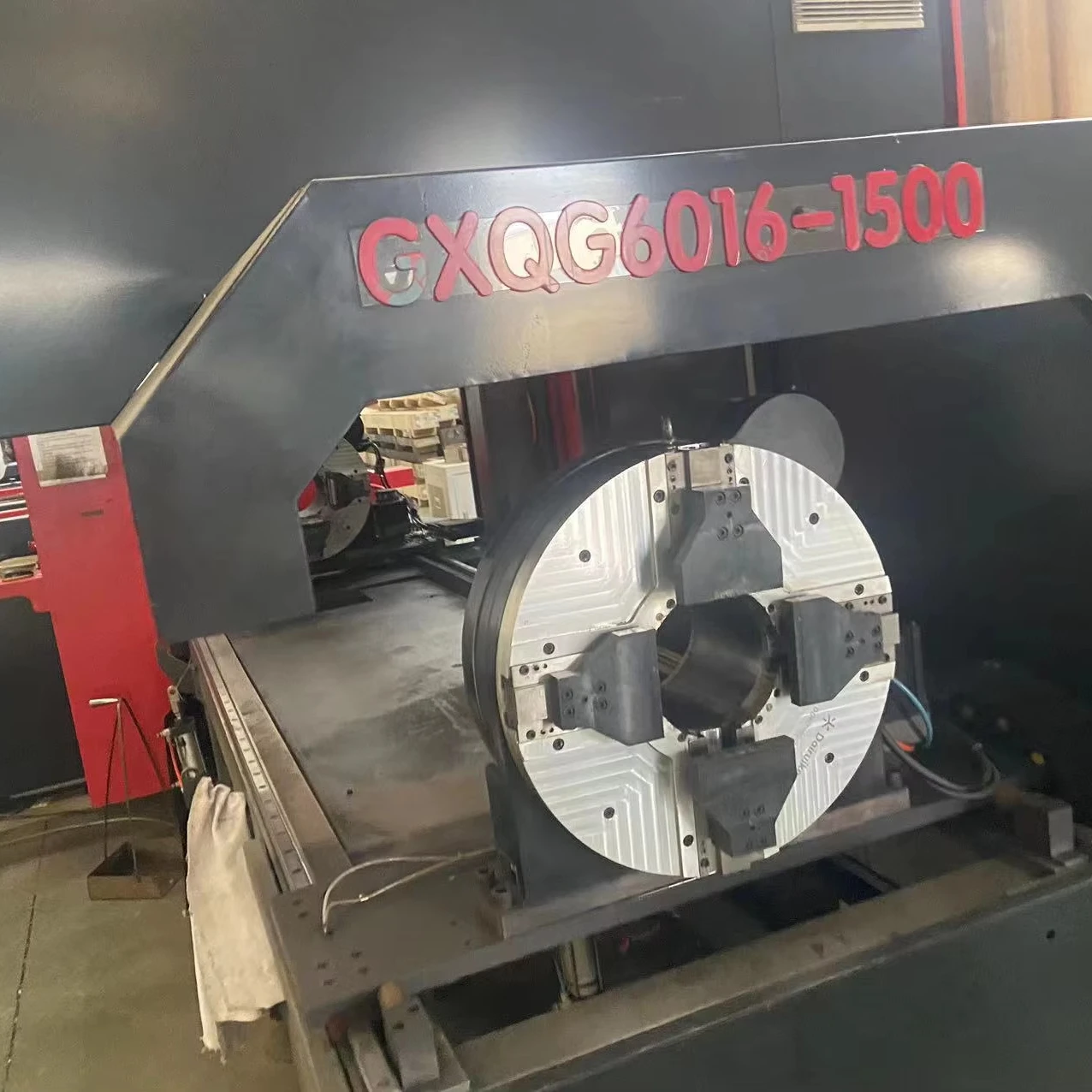 GXQG6161500W волоконно-лазерная машина для резки труб с ручкой из углеродистой стали, нержавеющая, круглая труба, квадратная труба, тип H