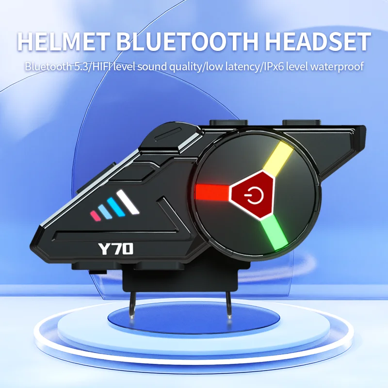 Hot Sale Motorcycle Bt Intercom With Fm Radio Helmet Bt 5.3 Headphones Outdoor Waterproof Helmet Earphone