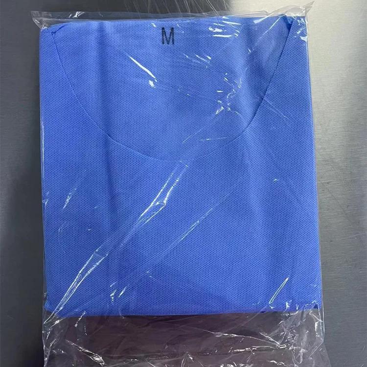 Special for European Market Sms45gsm Disposable Pajamas Blue Scrub Suit Disposable Medical Doctor Uniform Woven Surgical Uniform