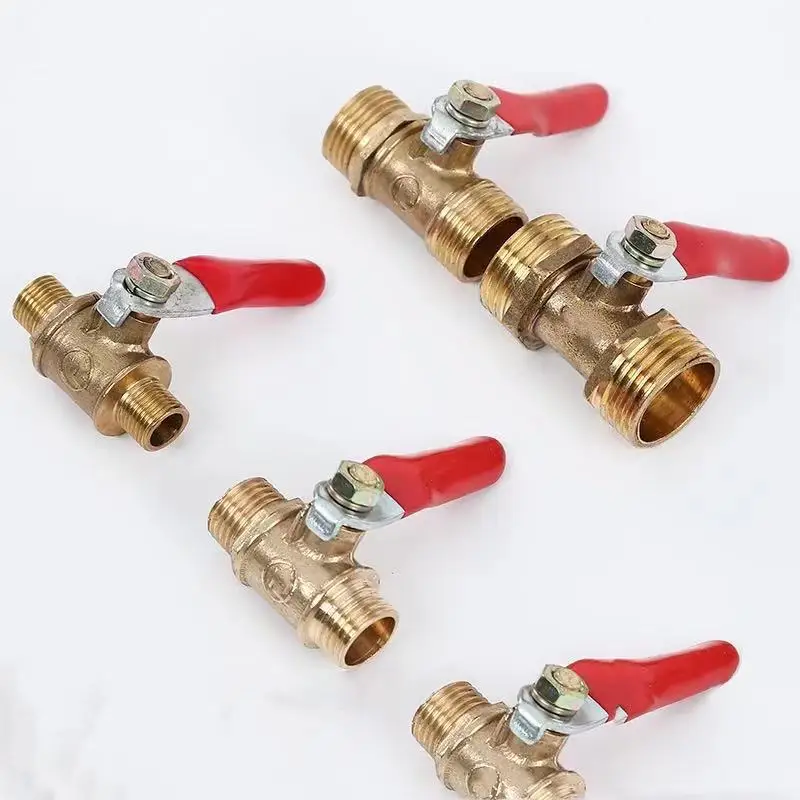 Brass outer wire ball valve Pneumatic drain valve Air compressor valve Double outer wire