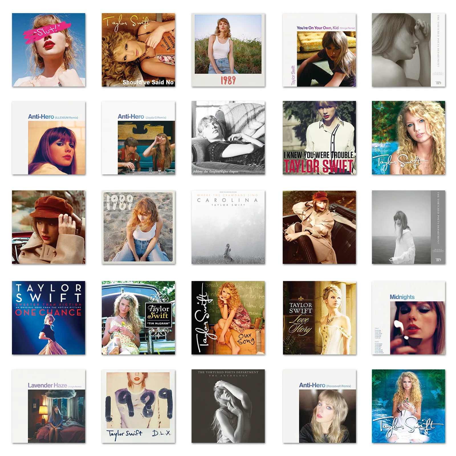 54PCS USA Music Singer Sticker Album Cover Taylor Poster