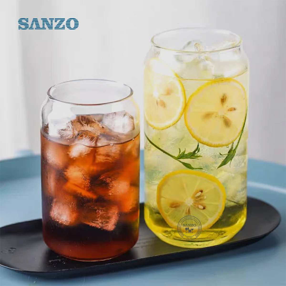 K18,Modern simple and creative can shape personalized for household transparent living room glass