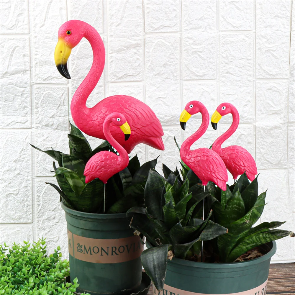 Multi Type Realistic Large Pink and Red Flamingo Garden Decoration Lawn Figurine Yard Grassland Party Art Ornament Home Craft