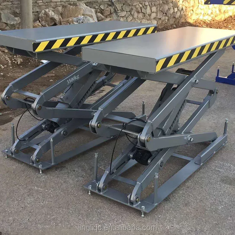 Factory price auto hydraulic under ground car scissor lift  In-ground 4000kg Scissor Car Lift