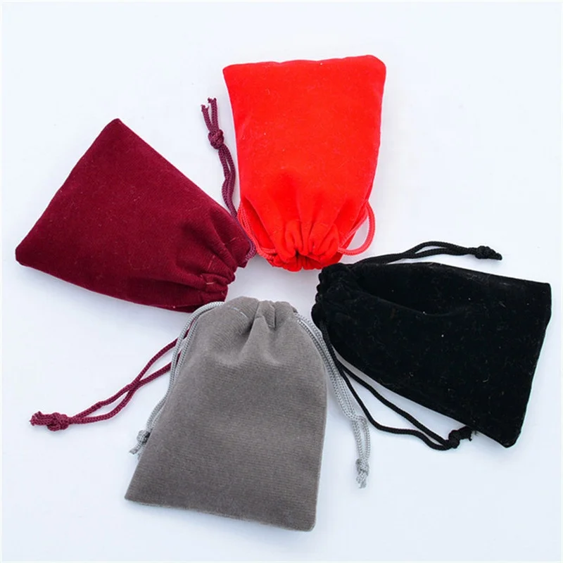 Custom Fabric Velvet Dust Pouch Jewelry Packaging Bag Velvet Pouches