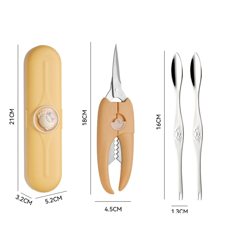 Seafood Tool Multifunction Lobster Crackers Picks Stainless Steel Seafood Crackers Crab Forks Crab Pliers