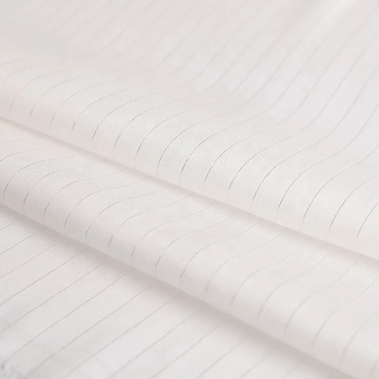 Hot Sale Swiss Voile Fabric 100% Cotton Jacquard Metallic Stripe Voile Swiss Cotton Voile Fabric