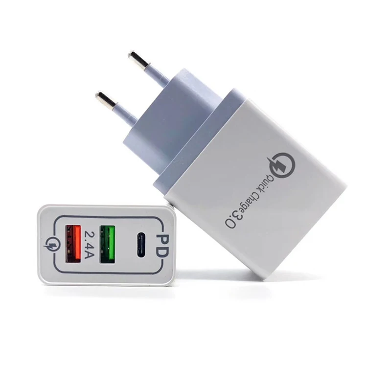 PD Charging QC3.0 Fast Charger Dual USB Port Charging Adapter Mobile Phone 3.0 USB PD Charger EU/US Travel Charger