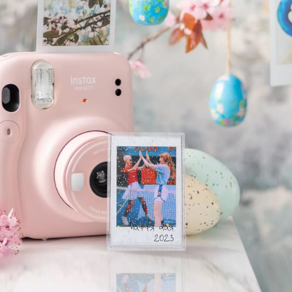 2023 CAIUL Блестящий Защитный Контейнер для хранения фото мороженого Instax mini Flim Bag брелок стол дисплей рамка держатель фотокарты