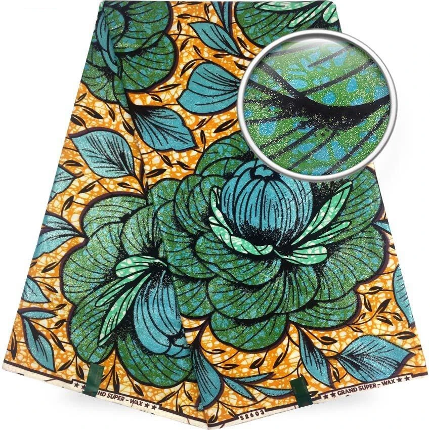 popular design Gold Grand wax 100% cotton Exclusive super nice quality african wax gold senior holland wax