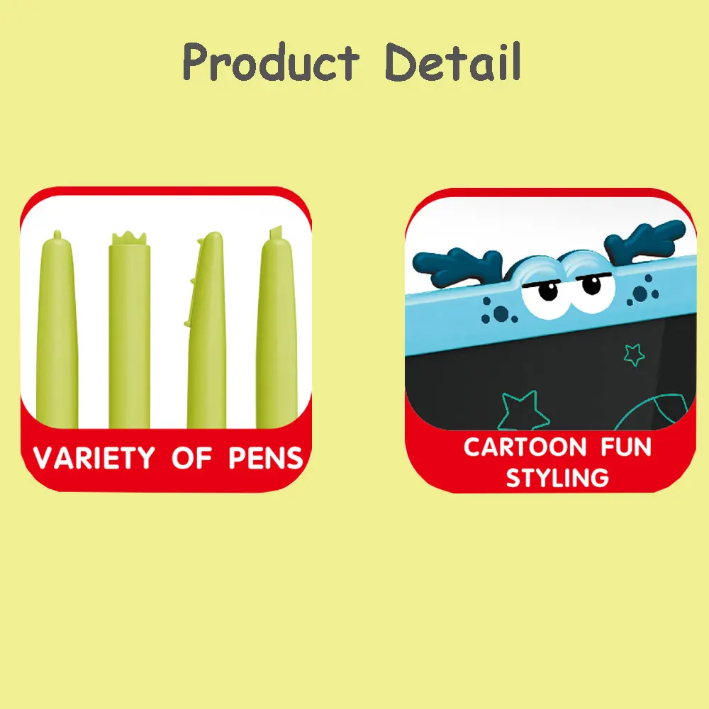 Kids Educational Toys Silicone Teether Art Craft 10.5 inch Puzzle LCD Drawing Board Writing Tablet LCD Writing Tablet