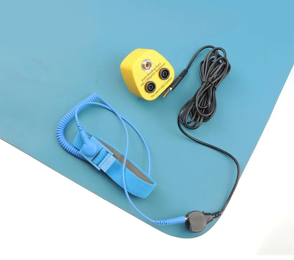 50cm x 60cm Blue ESD Bench Mat ESD workstation kit with field service kit Earth Bonding Point