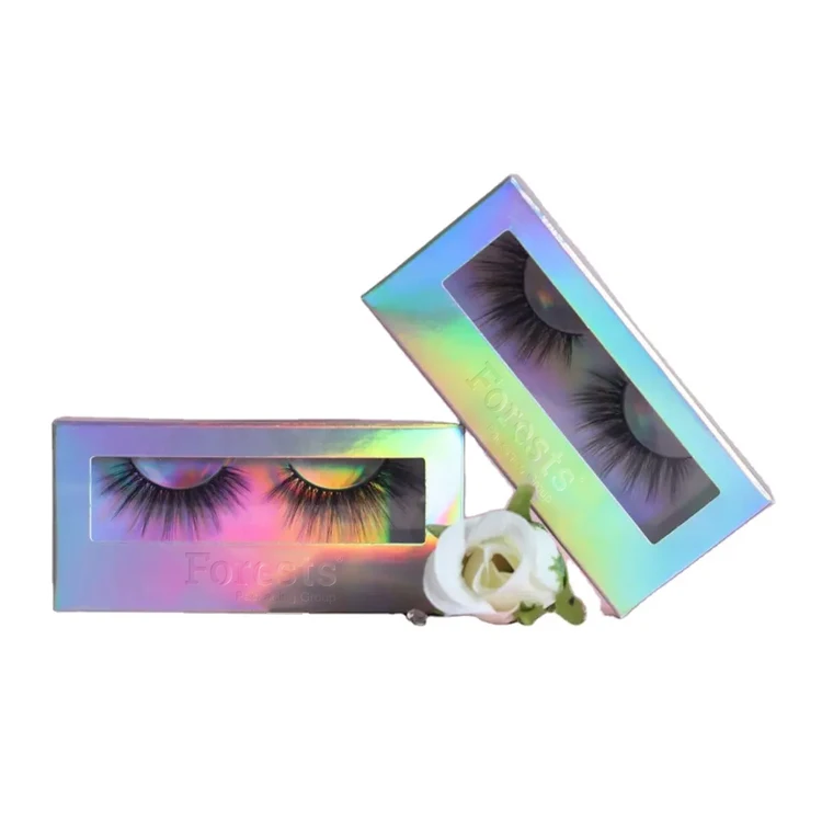 Custom logo silver paper packaging folding corrugated paper kraft paper cardboard box for contact lenses packaging