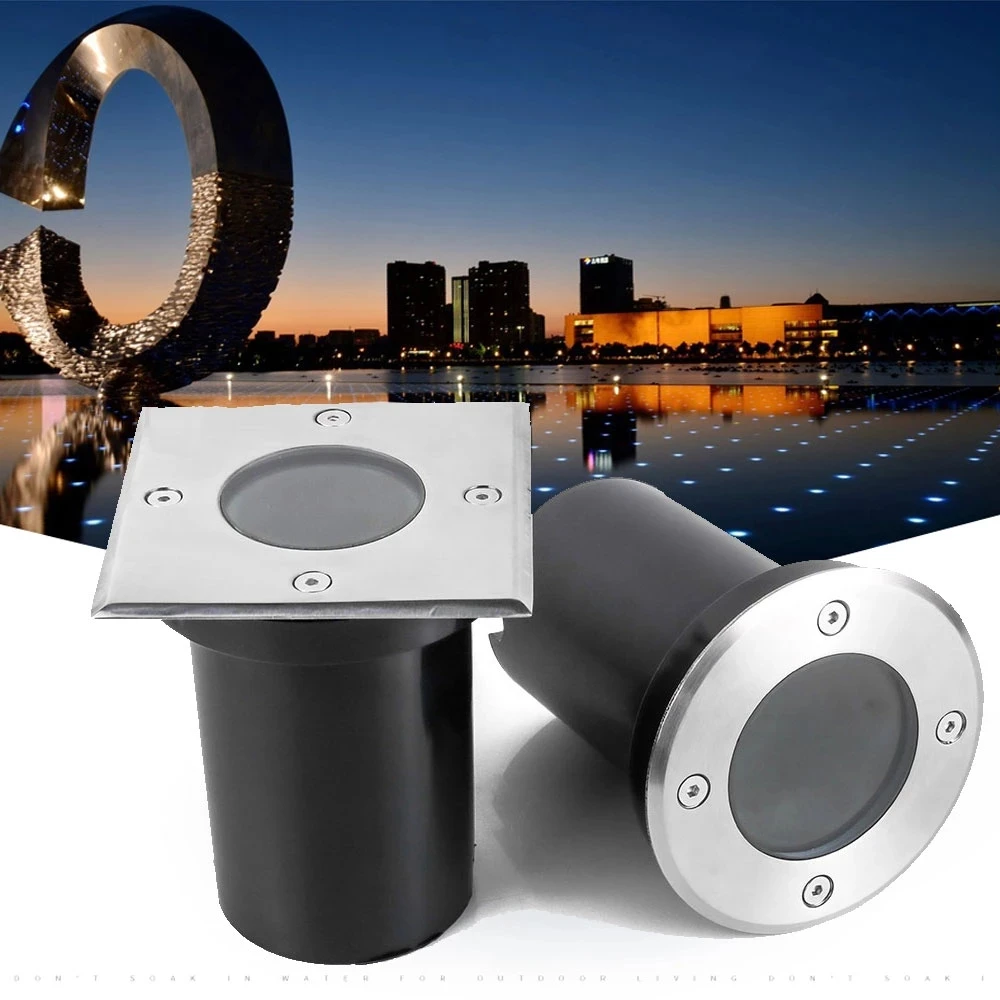 Underground Light Dimmable AC220V LED Buried Lights IP67 GU10 MR16 Decking Stairs Terrace Garden Path Spot Ground Lamp Outdoor