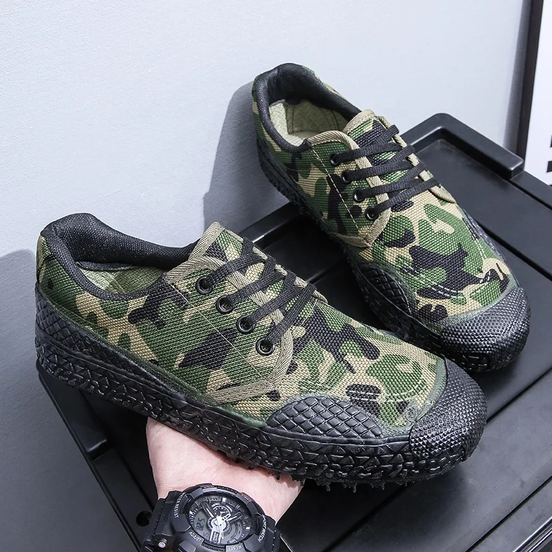 Working Training Hiking Agriculture Field Work Camouflage Black Green Shoes
