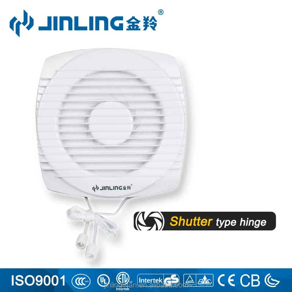 150 200mm Round Shape Bathroom Extractor Fan Window Mounted Ventilating Fan