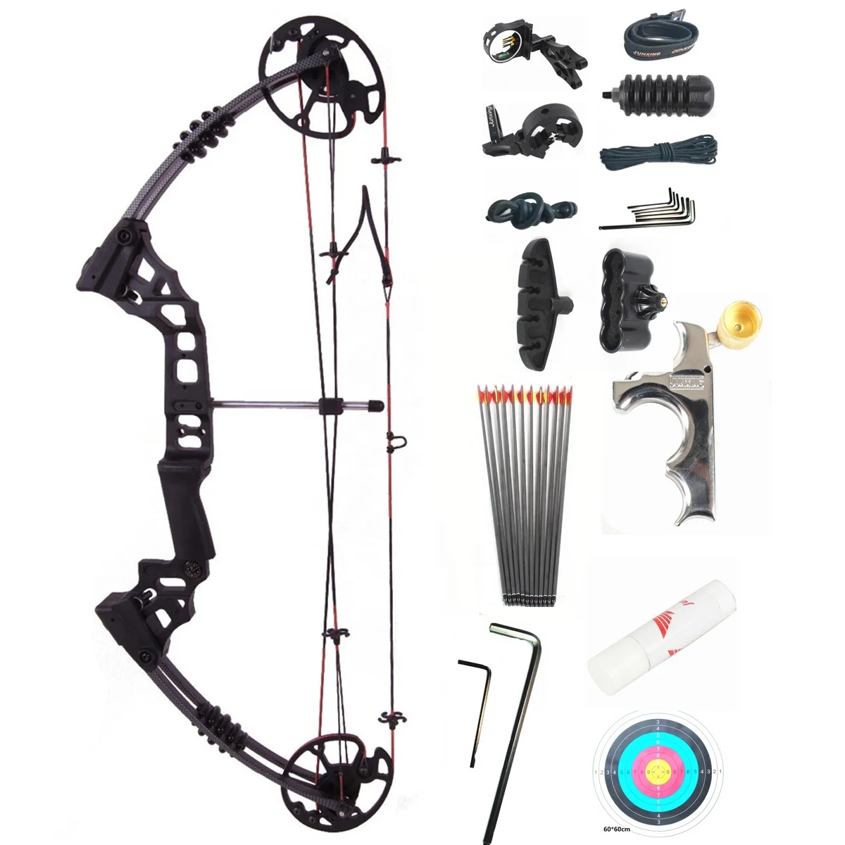 Junxing arhcery Compound hunting bow M120 with CNC Machined Cams for shooting