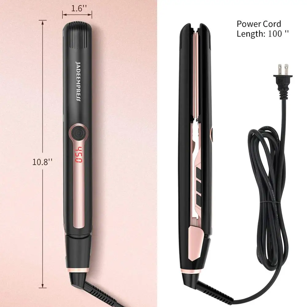 Professional LCD Temperature Display Portable Travel Flat Irons 480F High Temperature Titanium Hair Straightener