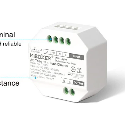 Miboxer AC Triac RF + пуш-ап диммер TRI-C1 с 2 4 г пульт дистанционного управления